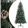 Image de Sapin De Noël Artificiel Avec Support Vert 120 Cm Pvc Vidaxl