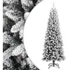 Image de vidaXL Sapin de Noël artificiel avec neige floquée 240 cm PVC et PE 345192