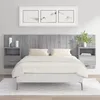 Image de vidaXL Tête de lit avec armoires Gris sonoma Bois dingénierie 3115698