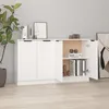 Image de Buffets 2 Pcs Blanc 60x30x70 Cm Bois D'ingénierie Vidaxl