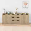Image de Buffets 3 Pcs Chêne Sonoma Bois D'ingénierie Vidaxl