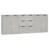 Image de Vidaxl buffets 3 pcs gris béton bois d'ingénierie