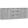 Image de Vidaxl buffets 3 pcs sonoma gris bois d'ingénierie