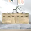 Image de 3115798 vidaXL Buffets 3 pcs Chêne sonoma Bois dingénierie
