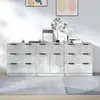 Image de Buffets 3 Pcs Gris Béton Bois D'ingénierie Vidaxl