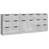 Image de Vidaxl buffets 3 pcs gris béton bois d'ingénierie