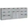 Image de Vidaxl buffets 3 pcs sonoma gris bois d'ingénierie