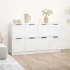 Image de Buffets 2 Pcs Blanc 60x30x70 Cm Bois D'ingénierie Vidaxl