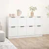 Image de vidaXL Buffets 2 pcs Blanc 60x30x70 cm Bois dingénierie 3115804