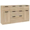 Image de Ensemble De Buffets 3 Pcs Chêne Sonoma Bois D'ingénierie Vidaxl