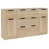 Image de Vidaxl ensemble de buffets 3 pcs chêne sonoma bois d'ingénierie