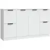 Image de Vidaxl buffets 3 pcs blanc bois d'ingénierie