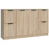 Image de Buffets 3 Pcs Chêne Sonoma Bois D'ingénierie Vidaxl
