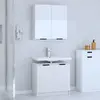 Image de Meubles De Salle De Bain 2 Pcs Blanc Bois D'ingénierie Vidaxl