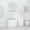Image de Ensemble D'armoires Salle De Bain 3 Pcs Blanc Bois D'ingénierie Vidaxl