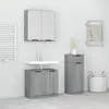 Image de Ensemble D'armoires De Salle De Bain 3 Pcs Sonoma Gris Vidaxl