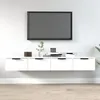 Image de vidaXL Armoires murales 2 pcs Blanc 68x30x20 cm Bois dingénierie 3115892