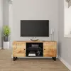 Image de Meuble Tv 105x33x46 Cm Bois Massif De Manguier Vidaxl