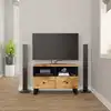 Image de Meuble Tv 70x33x46 Cm Bois Massif De Manguier Vidaxl