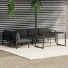 Image de vidaXL Salon de Jardin 6 pcs avec Coussins Mobilier de Patio Ensemble de Meubles de Terrasse Mobilier dExtérieur Aluminium 3115916