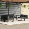 Image de vidaXL Salon de Jardin 7 pcs avec Coussins Mobilier de Patio Ensemble de Meubles de Terrasse Mobilier dExtérieur Aluminium 3115921
