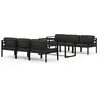 Image de Vidaxl salon de jardin 7 pcs avec coussins aluminium anthracite