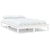 Image de Cadre De Lit Sans Matelas Blanc Bois De Pin Massif Vidaxl