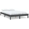 Image de Cadre De Lit Sans Matelas Gris 160x200 Cm Bois Massif Vidaxl
