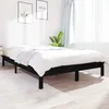 Image de Cadre De Lit Sans Matelas Noir 160x200 Cm Bois Massif Vidaxl