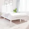 Image de Cadre De Lit Sans Matelas Blanc Bois Massif Vidaxl