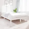 Image de vidaXL Cadre de lit Blanc 140x190 cm Bois de pin massif 820587