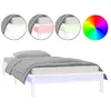 Image de Cadre De Lit À Led Sans Matelas Blanc 90x200 Cm Bois Massif Vidaxl