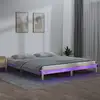Image de Cadre De Lit À Led Sans Matelas 140x200 Cm Bois Massif Vidaxl
