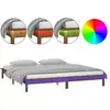 Image de Cadre De Lit À Led Sans Matelas 200x200 Cm Bois Massif Vidaxl