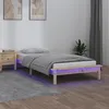 Image de Cadre De Lit À Led 75x190 Cm Petit Simple Bois Massif Vidaxl