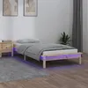 Image de vidaXL Cadre de lit à LED 90x190 cm simple bois massif 820636