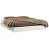 Image de Cadre De Lit Sans Matelas Blanc 200x200 Cm Bois Massif Vidaxl