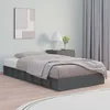 Image de Cadre De Lit Sans Matelas Gris 75x190 Cm Bois Massif Vidaxl