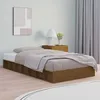 Image de Cadre De Lit Sans Matelas Marron Miel 75x190 Cm Bois Massif Vidaxl