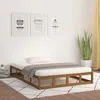 Image de Cadre De Lit Sans Matelas Marron Miel 150x200 Cm Bois Massif Vidaxl