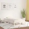 Image de Cadre De Lit Sans Matelas Blanc 75x190 Cm Bois Massif Vidaxl
