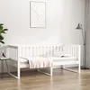 Image de Lit De Jour Sans Matelas Blanc 90x200 Cm Bois De Pin Massif Vidaxl