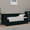 Image de vidaXL Lit de jour sans matelas noir 90x190 cm bois de pin massif 820915