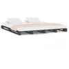 Image de Lit De Palette Sans Matelas Gris 200x200 Cm Bois Massif Vidaxl