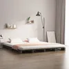 Image de vidaXL Lit de palette gris 200x200 cm bois de pin massif 821414