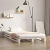 Image de Lit De Palette Blanc 90x190 Cm Bois De Pin Massif Simple Vidaxl