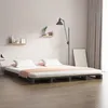 Image de Lit De Palette Sans Matelas Gris Bois Massif Vidaxl