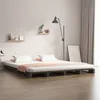 Image de vidaXL Lit de palette Gris 120x190 cm Bois pin massif Petit Double 821429