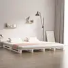 Image de Lit De Palette Sans Matelas Blanc 140x190 Cm Bois Massif Vidaxl