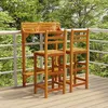 Image de Ensemble De Bar De Balcon 3 Pcs Bois D'acacia Massif Vidaxl